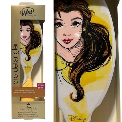 Disney Wet Brush Pro Princess Belle Limited Edition Pro Detangler Hairbrush New - Image 1 of 4