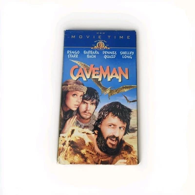 Caveman (VHS, 1981) Movie Time Ringo Starr, Dennis Quaid, Shelley Long Rare Cult Foto 1 de 4