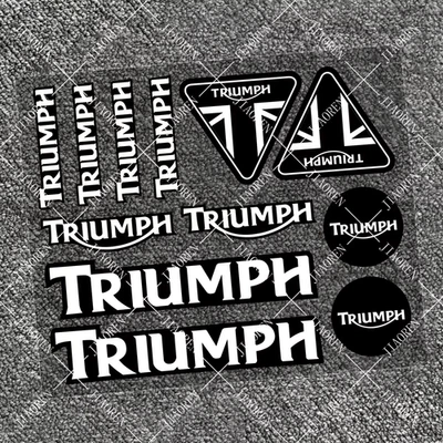 TRIUMPH FUEL TANK FAIRING BODY BADGE EMBLEM DECALS STICKER large - Image 1 of 3