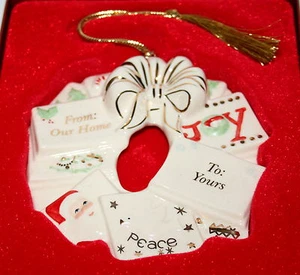 Lenox Our Home to Tours Ceramic Holiday Wreath Ornament $43 New - Picture 1 of 3