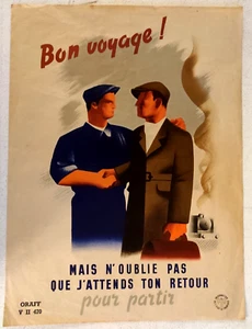 affiche collection - PROPAGANDE - STO WW2 - travail obligatoire - bon voyage ! - Picture 1 of 1