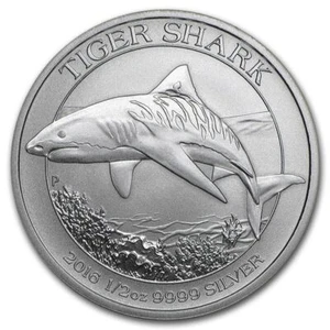 2016 1/2 oz Australia Silver Tiger Shark (BU) - Picture 1 of 2