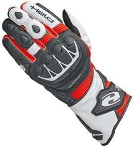 Motorcycle Leather Gloves 8 - -HELD- Evo Thrux 2 - Black-Red - Picture 1 of 4