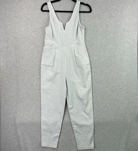 New Revolve Chaser Womens Jumpsuit Chambray V Neck Zipper Sz S Boho Hippie Chic - Picture 1 of 9