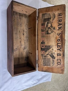 Vintage schöne Patina Hiram Sibley & Co. Lrg Holz Finger Joint Samenkiste/Box - Bild 1 von 18