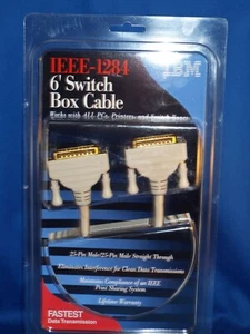 New IBM 10' IEEE-1284 Printer Cable Data Transmission Cord Computer PC 25/36 M/M - Picture 1 of 3