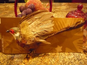 Promi eigene Vintage selten * 3er Set Fasanenbaumschmuck 11 Zoll / Vogel/Taube/Federn - Bild 1 von 1