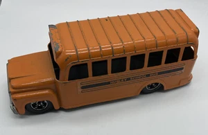 Vintage 1960's HUBLEY pressed metal orange school bus TOY - Picture 1 of 11