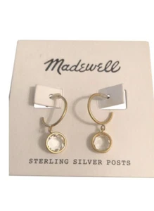 Madewell Clear Charm Hoop/Earrings - Picture 1 of 2