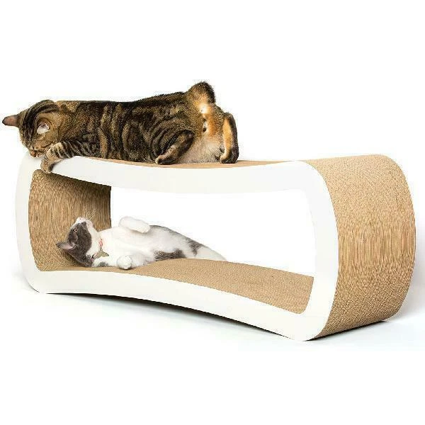 PetFusion PF-CLL1 Jumbo Cat Scratcher Lounge - White