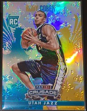 Rudy Gobert 2013-14 Crusade CRUSADE TEAL PARALLEL Rookie Insert Card (#'d/249)