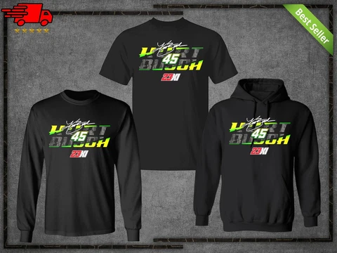 Men's Kurt Busch #45 Racing Black Lifestyle 2-Spot Black T-Shirt For Fan S-4XL Cover