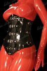 168 Latex Gummi Rubber Corset lace up 5 buckles bones D-rings customized 0.7mm