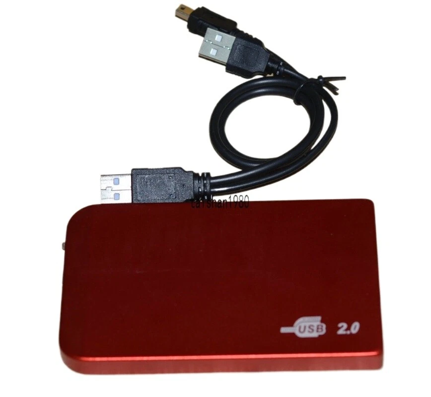 red USB2.0 80GB External Hard Drive HDD Portable Laptop Mobile Hard Disk - Image 1 of 3