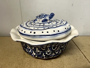 Blue Sky Come Dream With Me Turtle Soup Tureen Bowl W/ Lid - Picture 1 of 6