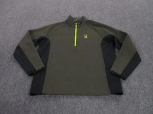 Spyder Jacket Adult M Green Active Performance Core Sweater Stretch Pullover Men - Picture 1 of 9