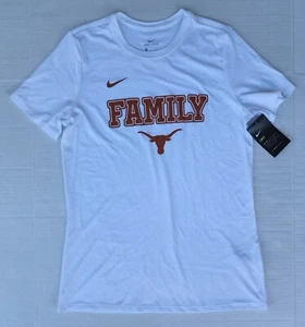 NWT Nike Dry Fit Women's Short Sleeve T shirt Texas Longhorn White Medium - Picture 1 of 7
