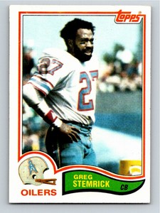 1982 Topps Greg Stemrick Houston Oilers #106