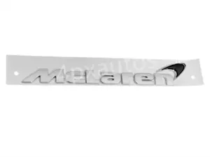 Mclaren 540C 570S 600LT Rear Bumper Chrome Silver Black Emblem Badge - Picture 1 of 3