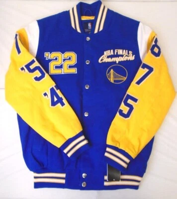 Golden State Warriors Men's GIII Franchise Varsity Jacket 7X Championship 151 - Image 1 of 4