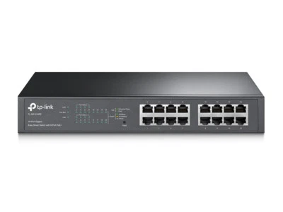 TP-Link TL-SG1016PE 16-Port Managed Gigabit Ethernet Network Switch - Black - Image 1 of 2