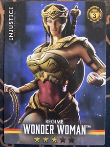 Injustice Gods Among Us arcade Card 49/120 Wonder Woman Regime Series 3 Non Foil - Picture 1 of 2