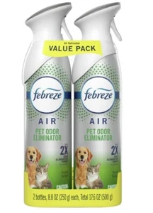 (2-Pack) Febreze AIR ~ PET ODOR ELIMINATOR 100% Natural Water Based Fresh Scent - Picture 1 of 7