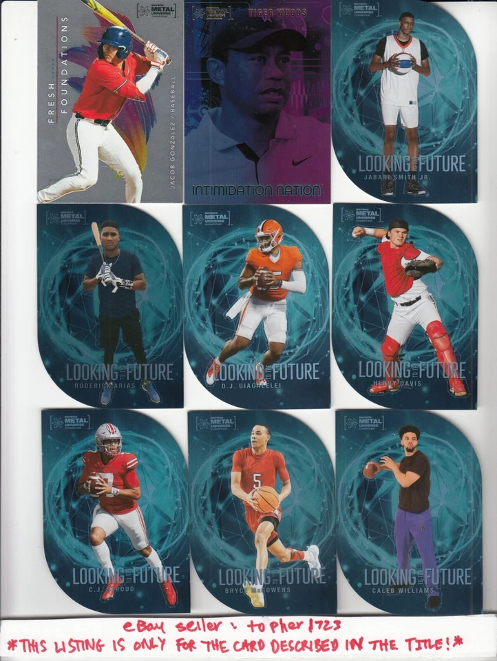 2022 Skybox Metal Universe Intimidation Nation TIGER WOODS #10 - Image 1 of 1