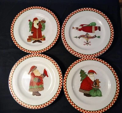 Juego de 7 Sakara Debbie Mumm 8-1/4" Diam. Magic of Santa Desert 1998/platos de ensalada Foto 1 de 4