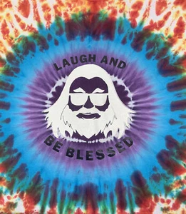 Hanes 2XL Jerry Garcia Tye Dye T Shirt Laugh And Be Blessed - Picture 1 of 7