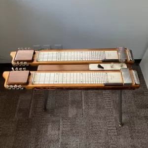 Magnatone Steel Guitar 8 strings Double Neck 1950s Vintage w/case F/S - Picture 1 of 10