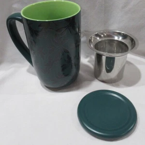 Davids Tea DRAGONFLIES COLOUR COLOR CHANGING NORDIC MUG with lid & infuser 16 oz - Picture 1 of 14