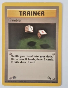 Pokemon Karte Gambler 60/62 Fossil 1. Edition Englisch NM - Bild 1 von 2
