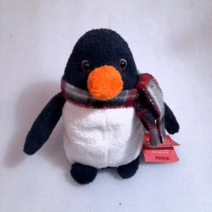 NEW Russ Berrie Luv Pets Penkie Penguin plush Bean Bag Plush Animal w/ scarf - Picture 1 of 8