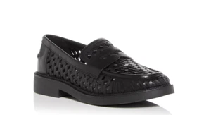 $175 Michael Kors Eden Women's Woven Penny Loafers BLACK Size 10 ~NIB - Picture 1 of 5