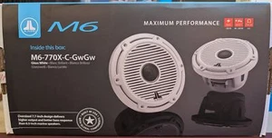 JL Audio M6-770X 7.7" Marine Speakers - Gloss White (93728) - NEW - Picture 1 of 4