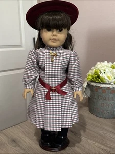 American Girl 18 in Samantha Doll (1991 Pleasant Company) Long Lashes, Tan Body - Picture 1 of 21