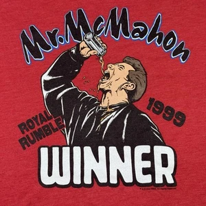 Adult 3XL WWE Mr. McMahon 1999 Royal Rumble Winner T-Shirt Red XXXL Shirt Men’s - Picture 1 of 6