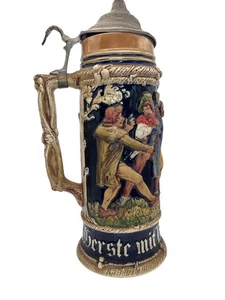 Vintage West Germany Deckel Bier Stein 14" Form 891 - Bild 1 von 8