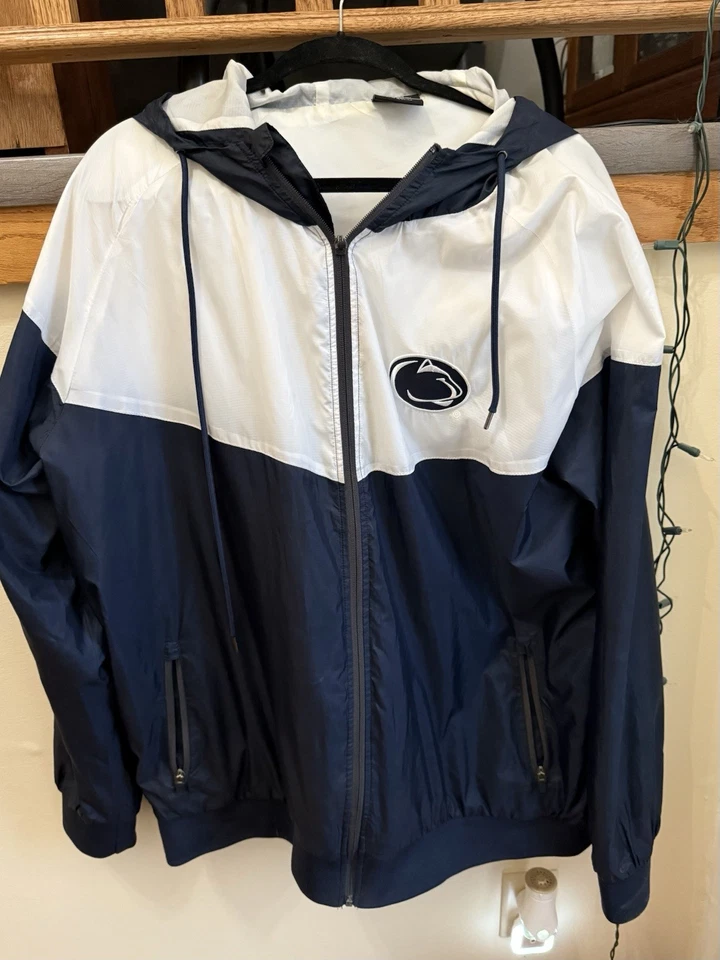 Penn State Colosseum Full Zip Hooded Windbreaker Jacket  Men’s XXL - Image 1 of 4