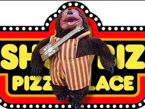 Raro peluche anni 80 ShowBiz Pizza Rock-afire Explosion Billy Bob Bear 9" con chitarra! - Foto 1 di 9