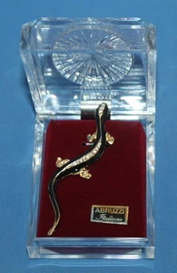 Spilla Lucertola Abruzzo Italiano Vintage Spilla In Scatola Nuova Vecchio Stock - Foto 1 di 2