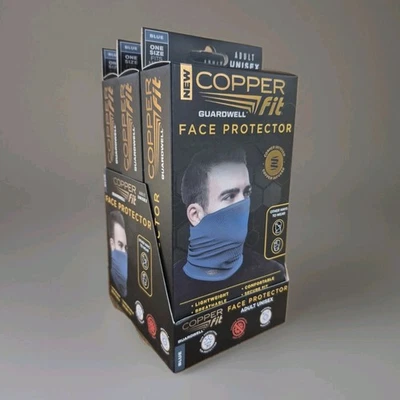CopperFit GUARDWELL Blue Face Protector~1 Size fits All~3 Pack~NEW - Image 1 of 4