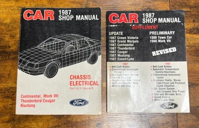 1987 Ford shop руководство: Continental, Mark VII, Thunderbird/cougar, Mustang - Изображение 1 из 4