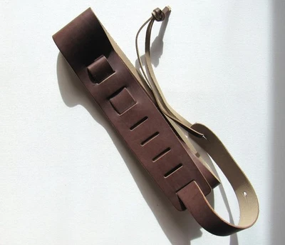 Correa Guitarra Cuero Marrón NUEVO Estado Sin Caja 34"/87cm Ajustable  Foto 1 de 3