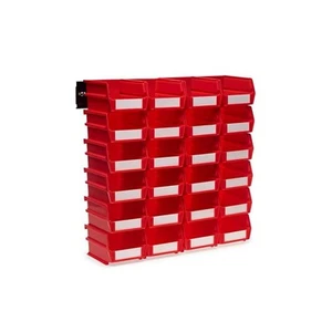17 Zoll H x 16,5 Zoll B x 5,375 Zoll D Rot Kunststoff 24 Würfel Organizer - Bild 1 von 7