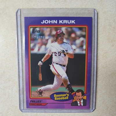 2024 Topps x Berman Boomers Baseball #30 John Kruk Purple #d 25/25 🔥GRADE READY - Image 1 of 3