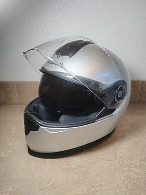 Schuberth S2 Motorcycle Helmet Silver Size XL - 7 5/8 W/sena + Sunvisor - Image 1 of 4
