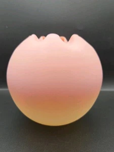 FENTON BURMESE ART SATIN GLASS ROSE BOWL GLOWS Uranium 60s? - Picture 1 of 20