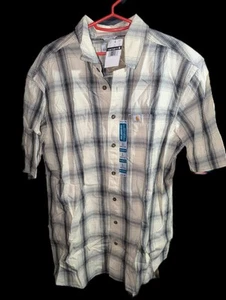 Carhartt Mens Plaid Button-Up Relaxed Fit Outdoor Shirt - Large Tall - NWT - Picture 1 of 3